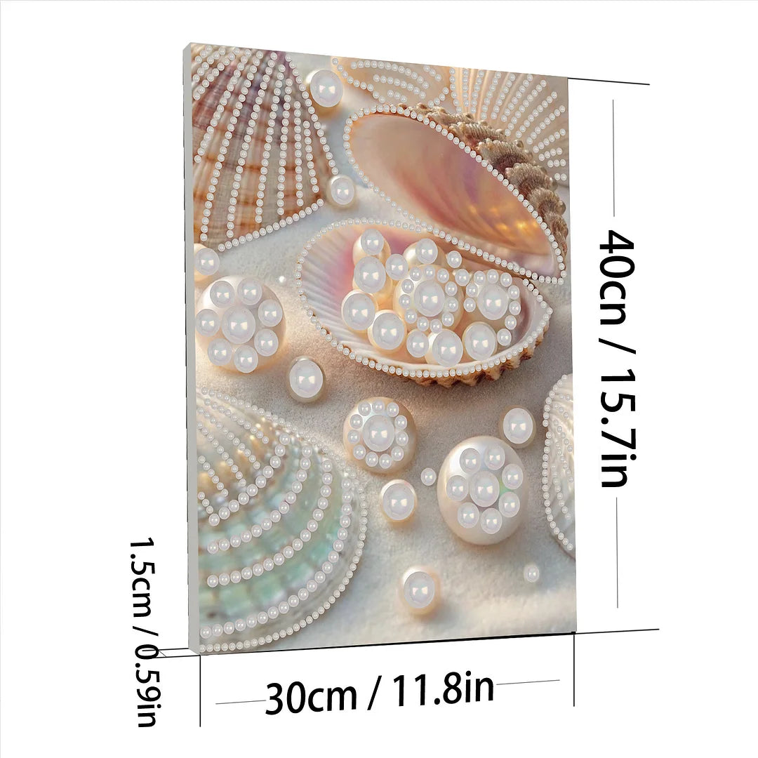 DIY Pearl Painting With Frame - Handmade Self-Adhesive Pearls - Pearl (30*40cm)