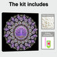 DIY Pearl Painting With Frame - Handmade Self-Adhesive Pearls - Purple Tree Mandala (25*25cm)