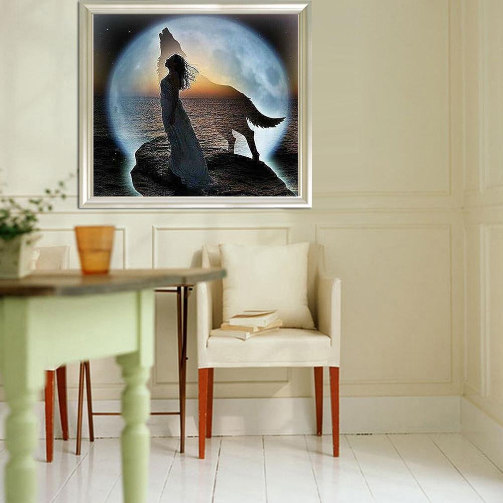 Diamond Painting - Full Round - Cynthia and Wolf