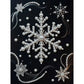 DIY Pearl Painting With Frame - Handmade Self-Adhesive Pearls - Snowflake (30*40cm) C