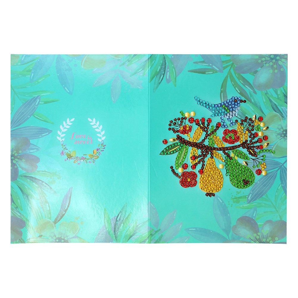 Flower Bird DIY Diamond Painting Greeting Card