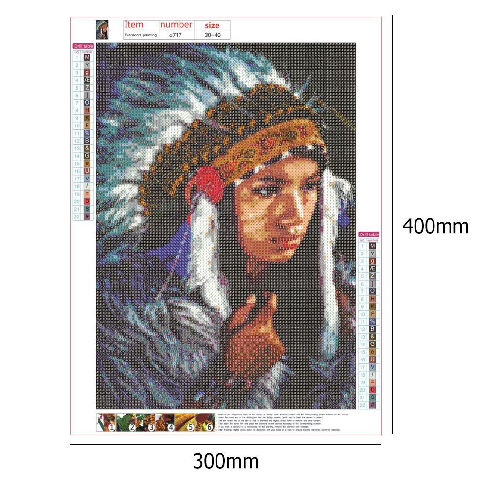 Diamond Painting - Full Round - Beautiful Indian Beauty