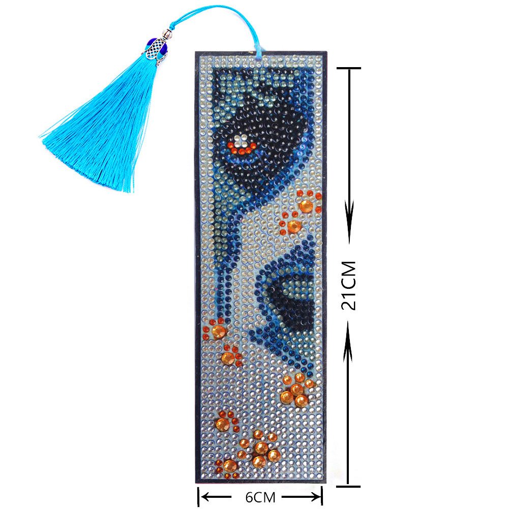 DIY Diamond Painting Bookmark with Tassel Abstract Art