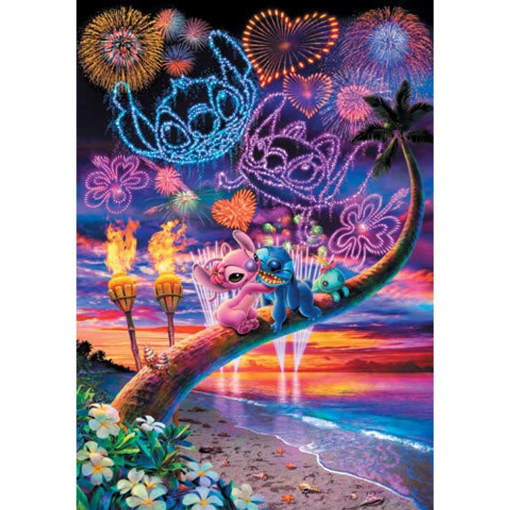 5D Diy Diamond Beads Art Full Square Resin Cartoon Firework Stitch