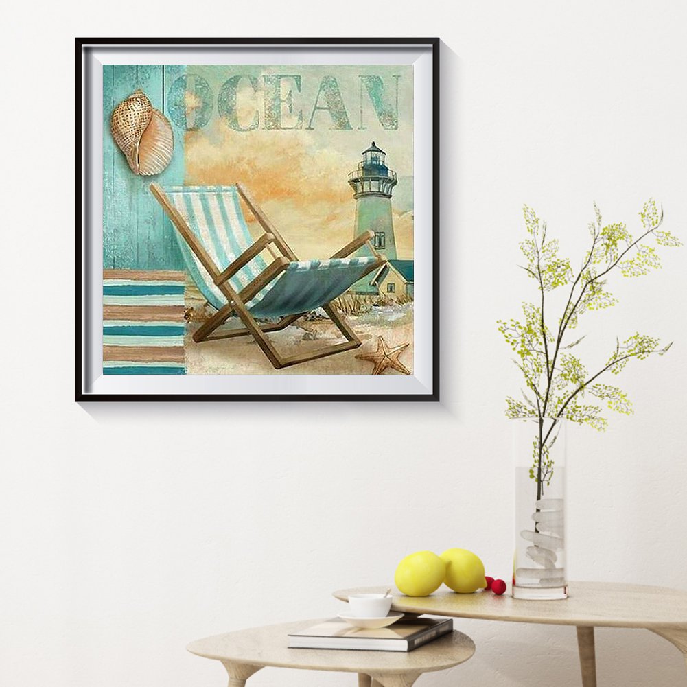 11ct Stamped Cross Stitch - Seaside (40*40cm) A