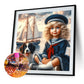 Diamond Painting - Full Round / Square - Dog and Girl R