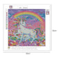Diamond Painting - Full Round -  Rainbow White Unicorn