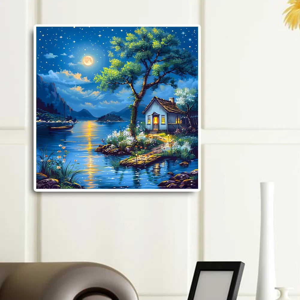 Diamond Painting - Full Round / Square - Night Lake
