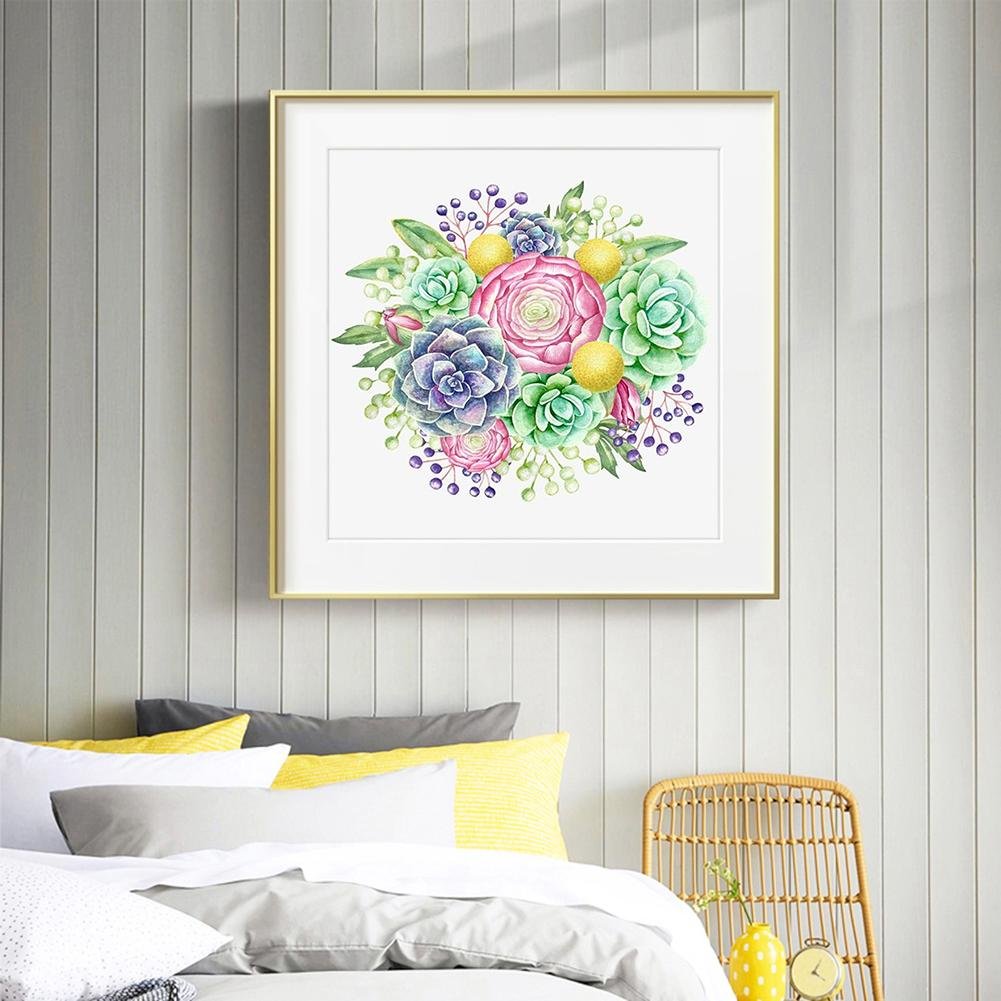 Diamond Painting - Full Round / Square - Succulent Plant A