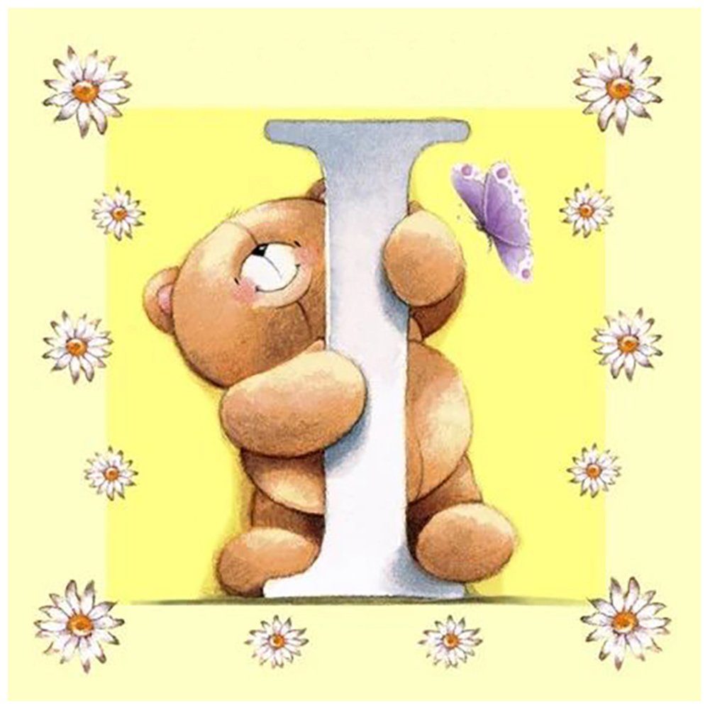 Diamond Painting - Full Round - Letter Bear