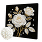 DIY Pearl Painting With Frame - Handmade Self-Adhesive Pearls - Rose (25*25cm)