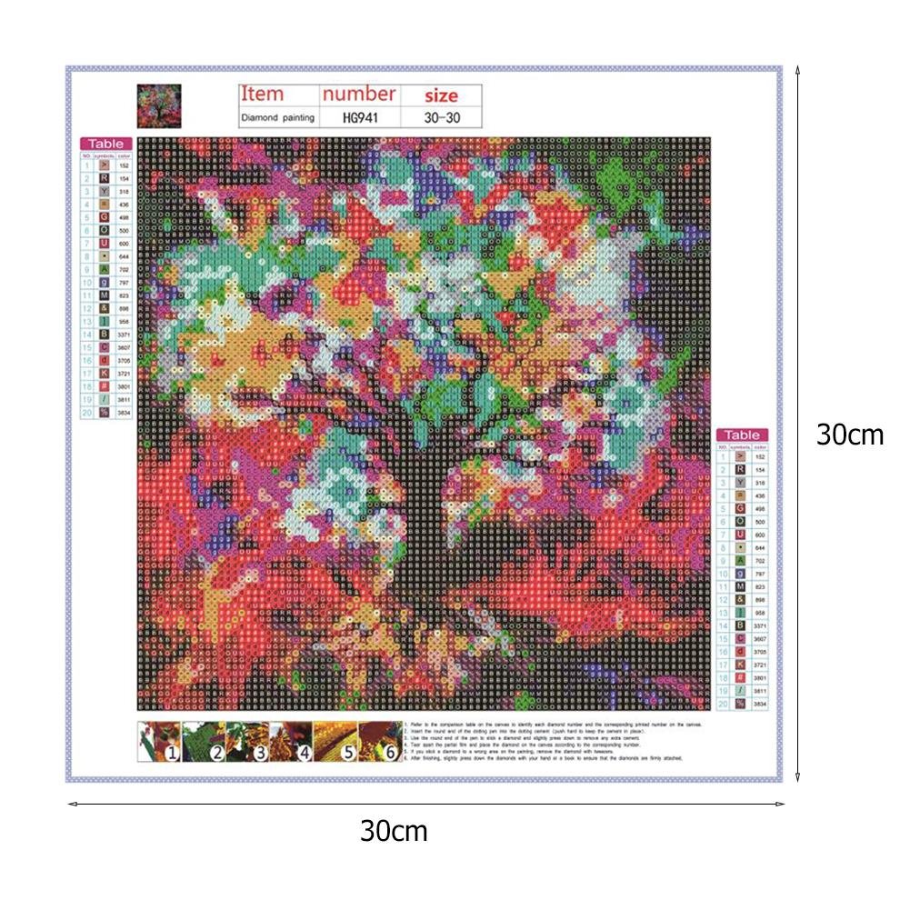 5D DIY Diamond Painting Kit - Full Round - Colorful Tree B