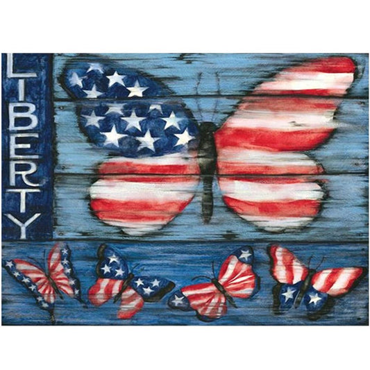 Butterfly Round Diamond Beads Art Painting