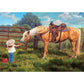 5D Diy Diamond Painting Kit Full Round Beads Feeding Horse