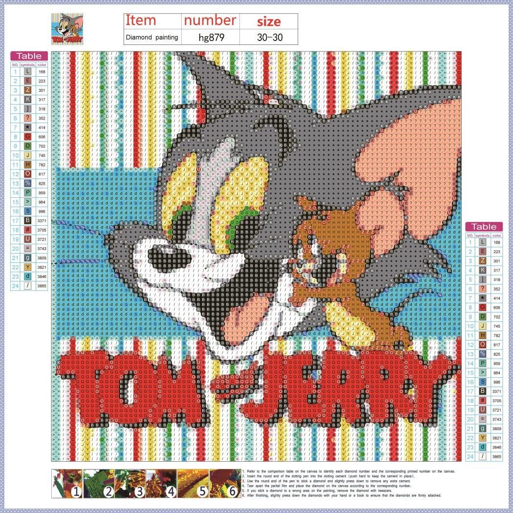 5D DIY Diamond Painting Kit - Full Round - Tom & Jerry C