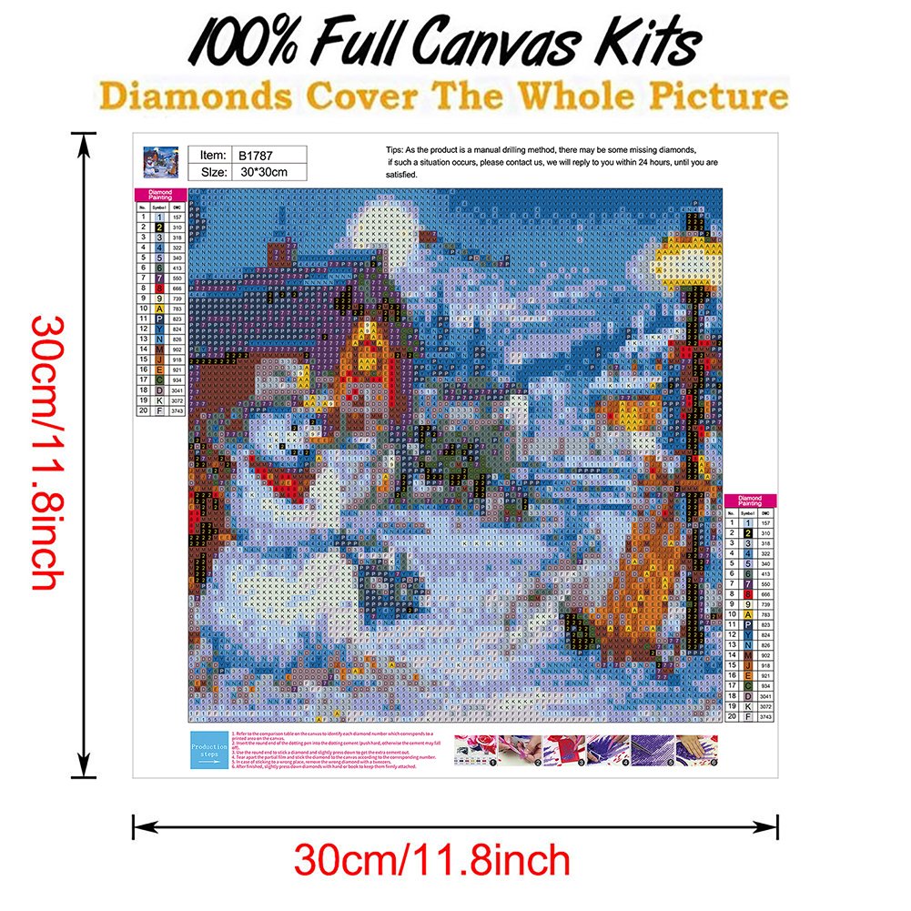 Diamond Painting - Full Round - Snow Scene A