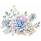 5D Diy Diamond Painting Kit Full Round Beads Succulent Plants