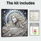 DIY Pearl Painting With Frame - Handmade Self-Adhesive Pearls - Goddess (30*30cm)