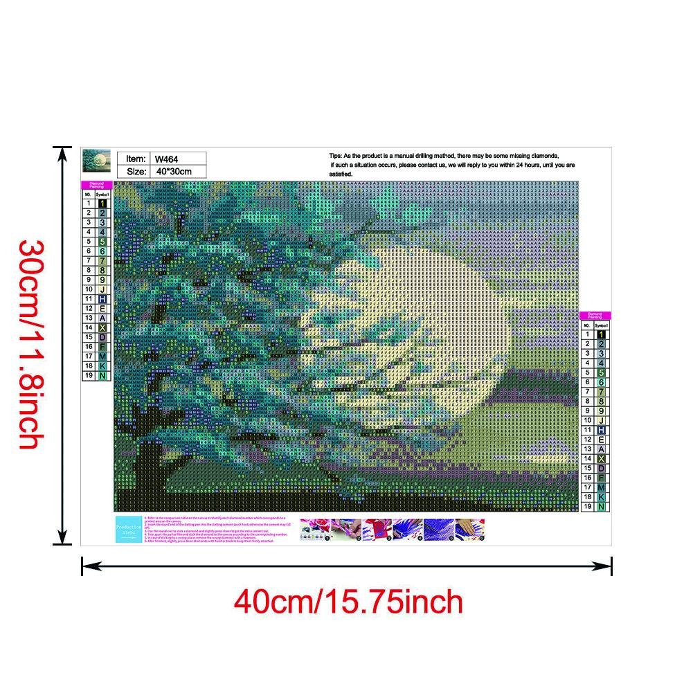 5D DIY Diamond Painting Kit - Full Round - Full Moon Tree