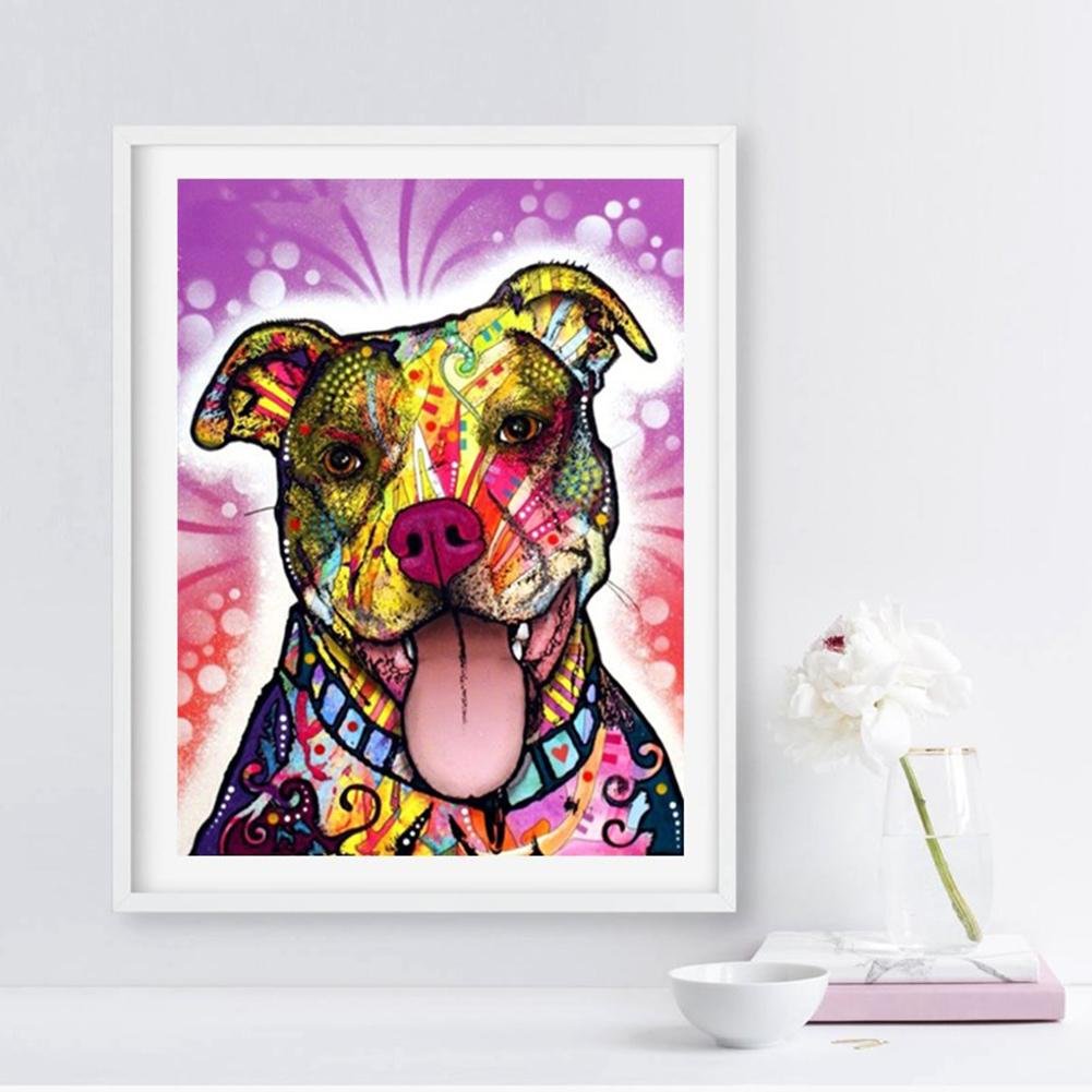 Diamond Painting - Full Round - Colorful Dog C