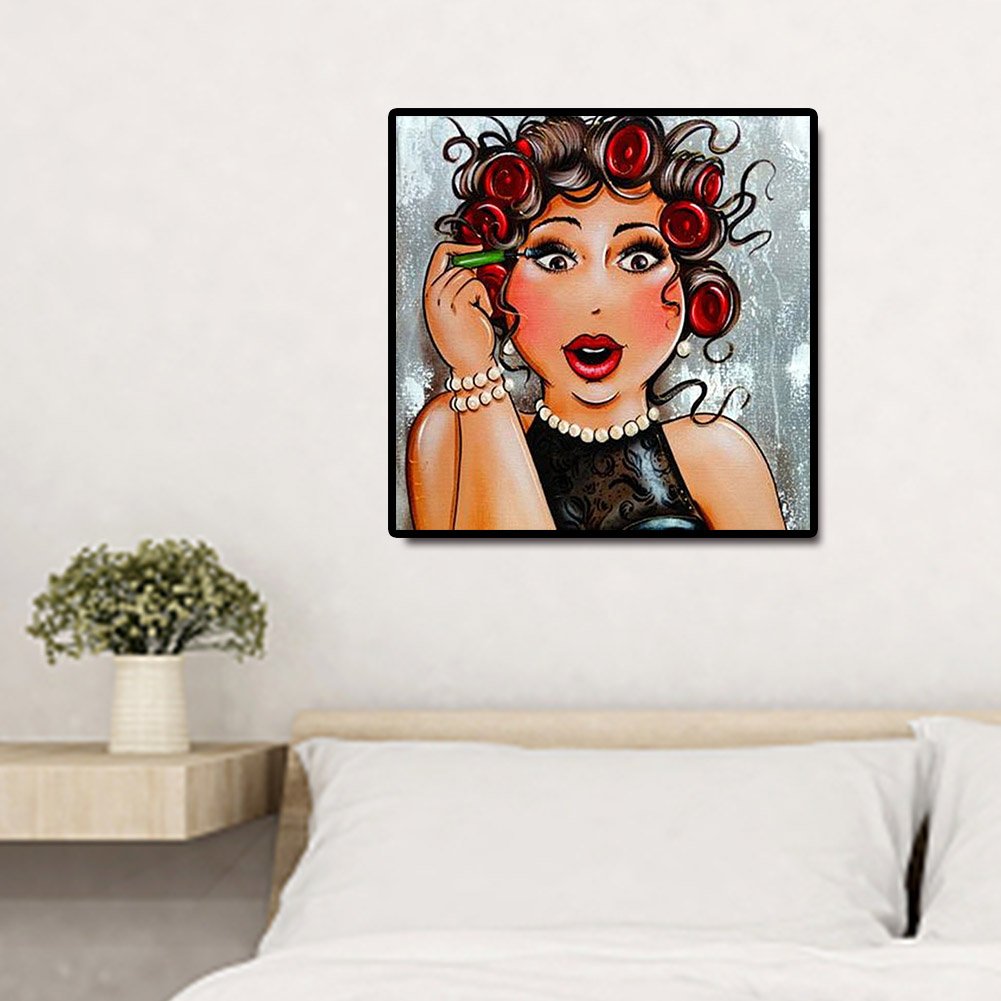 Diamond Painting - Full Round - Makeup Woman