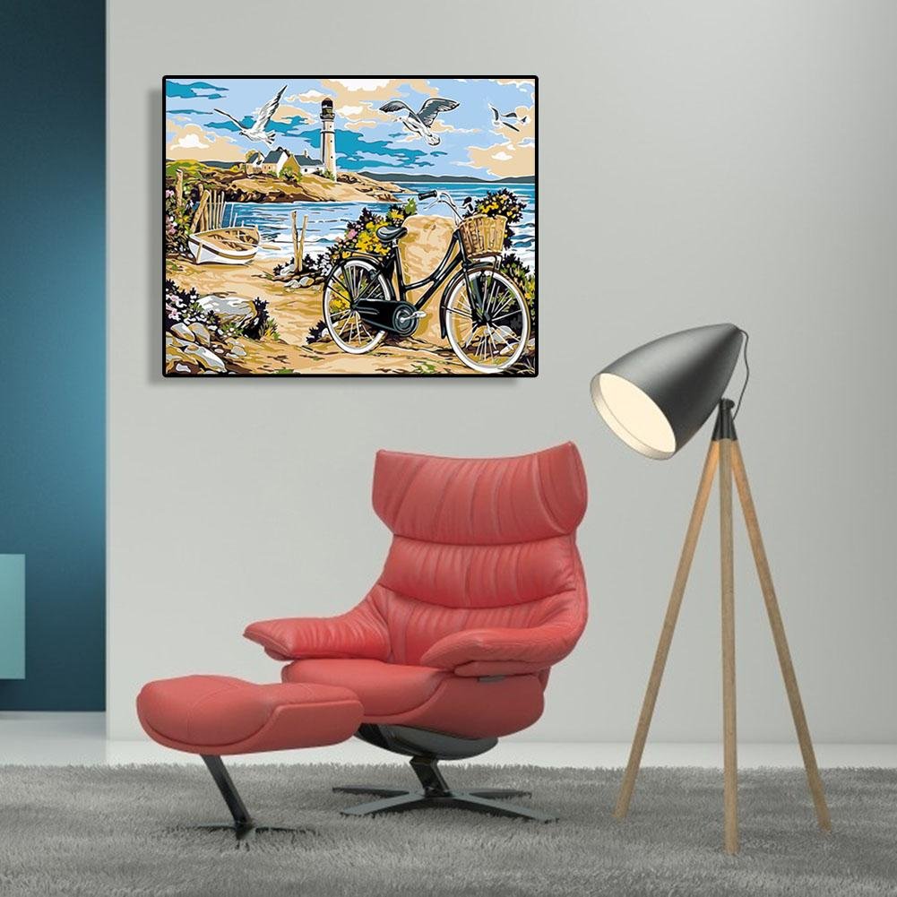 Paint By Number - Oil Painting - Seaside Scenery (40*50cm) A