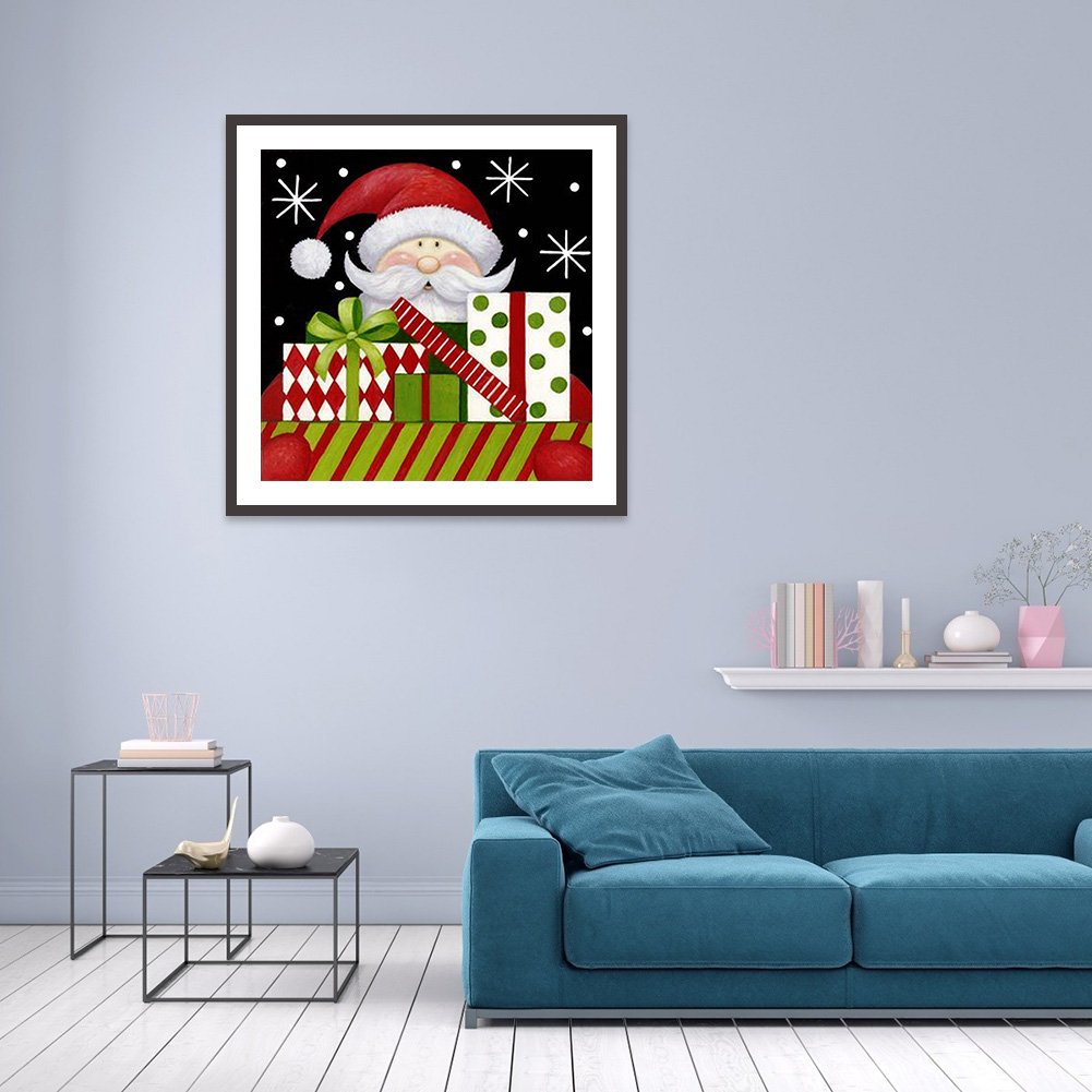 Diamond Painting - Full Round - Santa Claus with Gifts