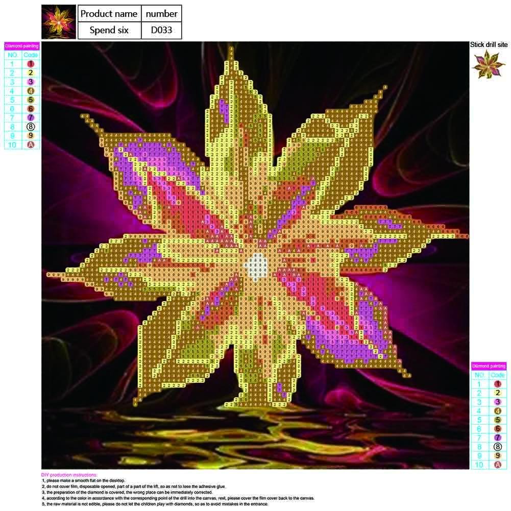 Diamond Painting - Partial Round - Abstract Flower