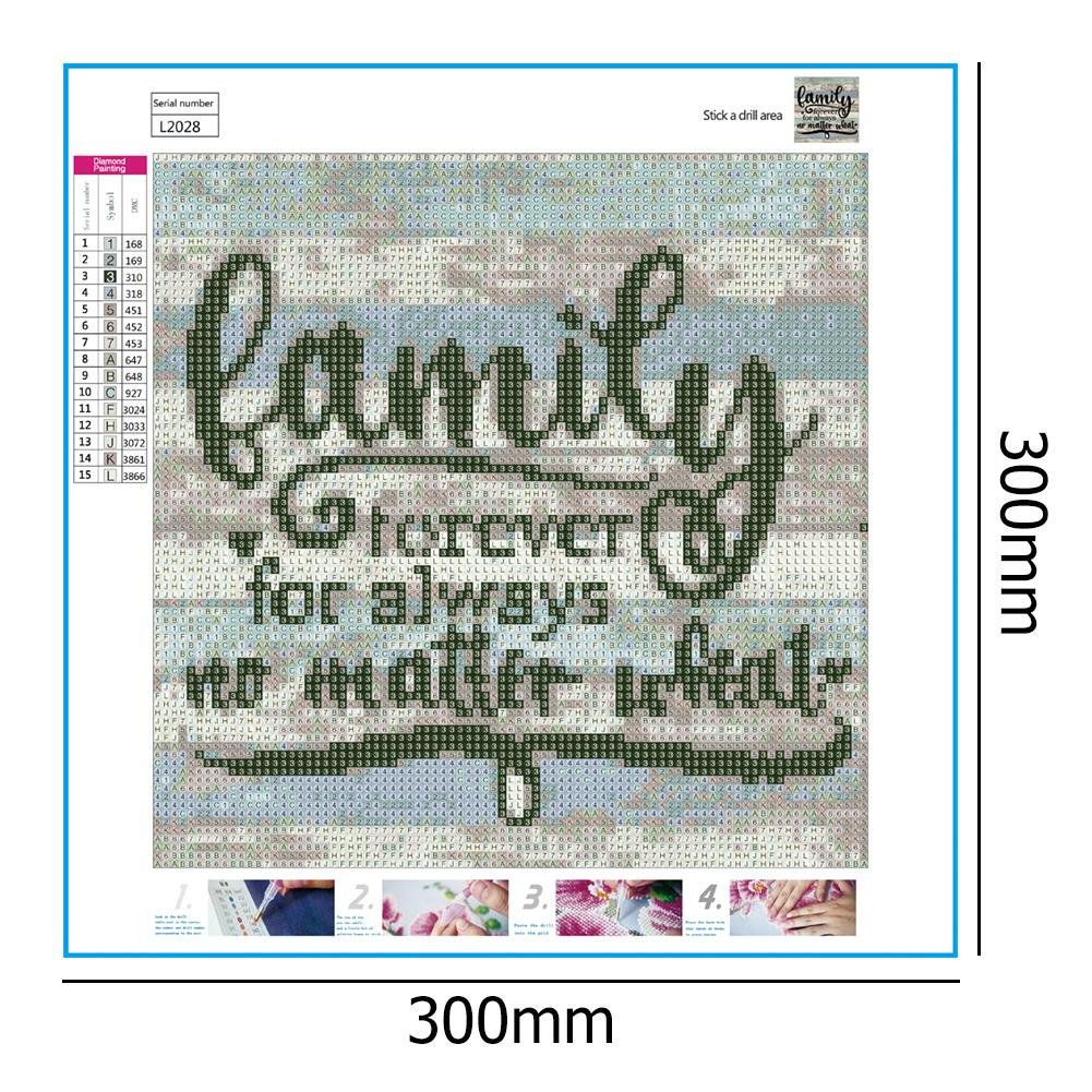 Diamond Painting - Full Round - Family Saying