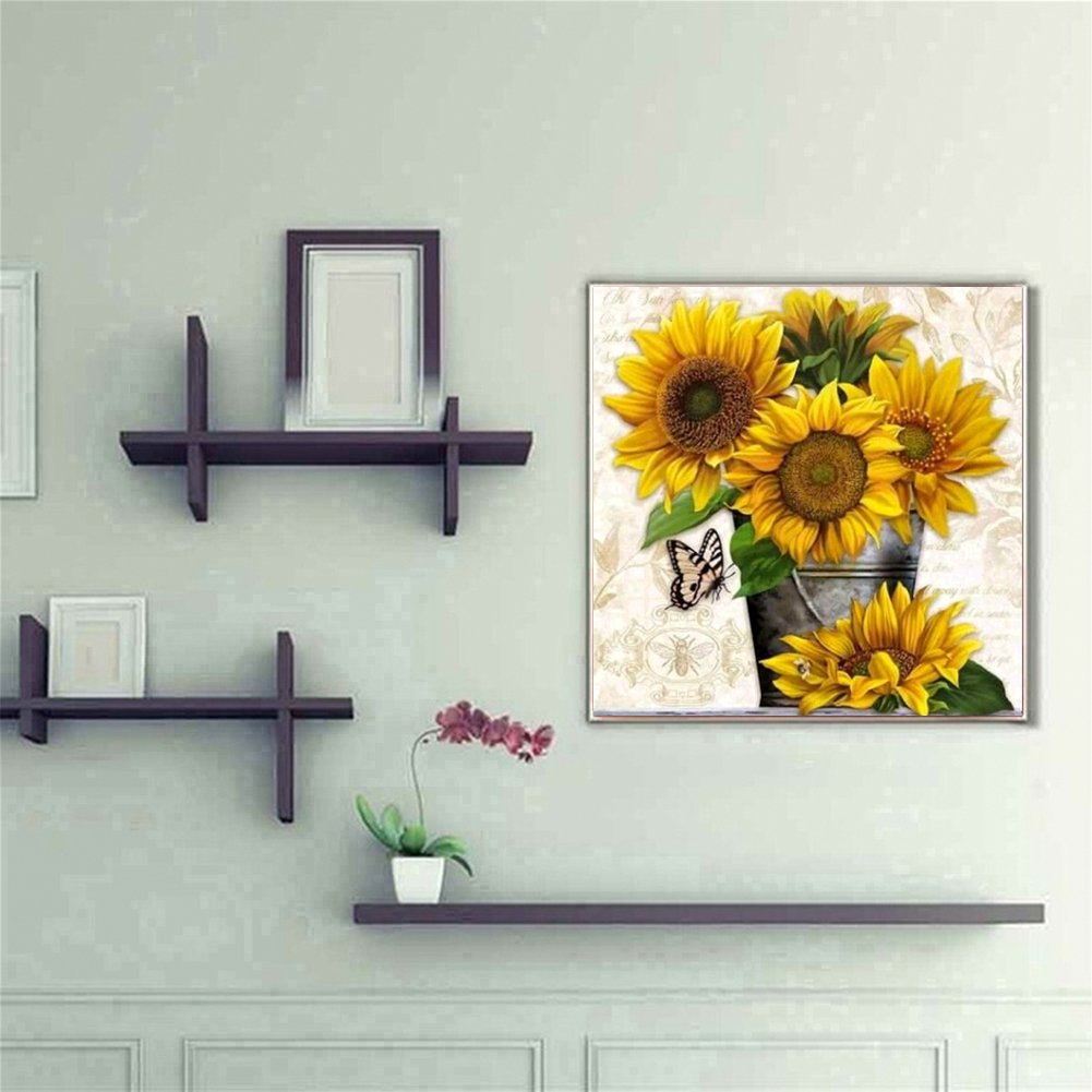 11CT Stamped Cross Stitch - Sunflower(36*36CM)