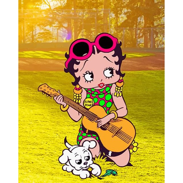 5d full drill round diamond painting kits Betty Boop