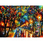 Romantic Stroll Hand Painted Canvas Oil Art Picture Craft Home Wall Decor