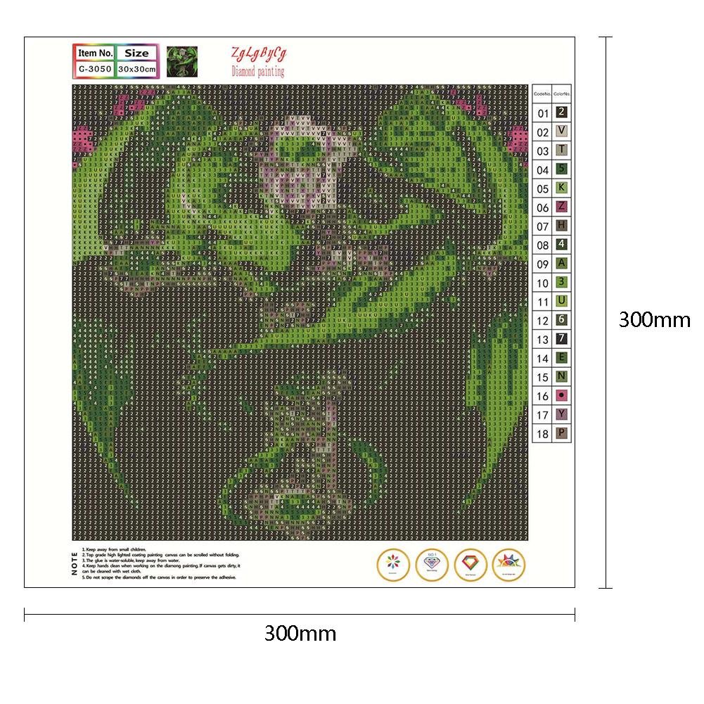 Diamond Painting - Full Round - Green Dragon A
