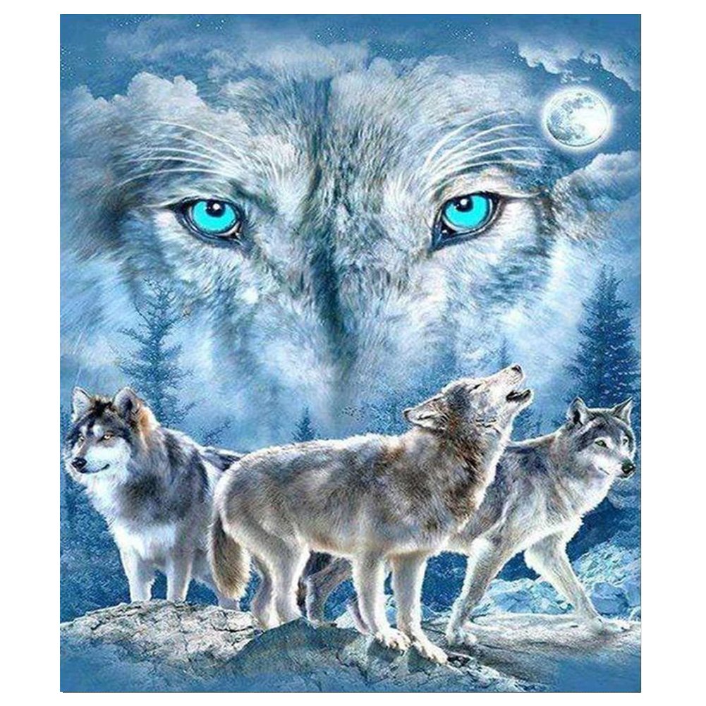 Wolf 11CT Stamped Cross Stitch (40*50CM)