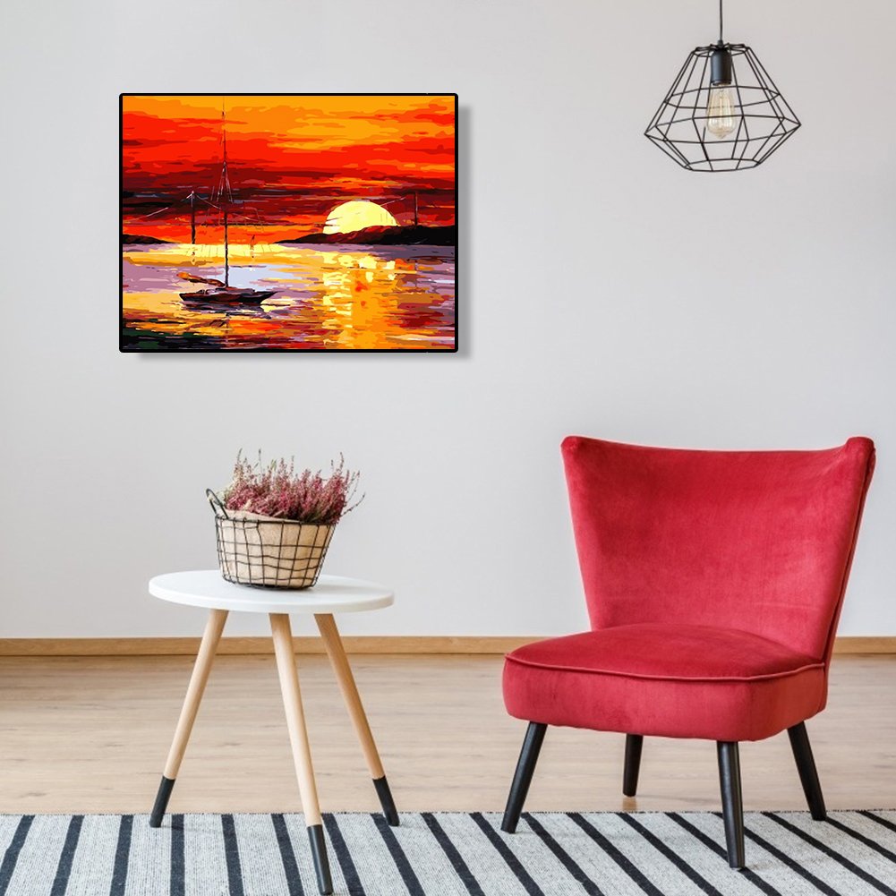 Paint By Number - Oil Painting - Sunset (40*50cm) A