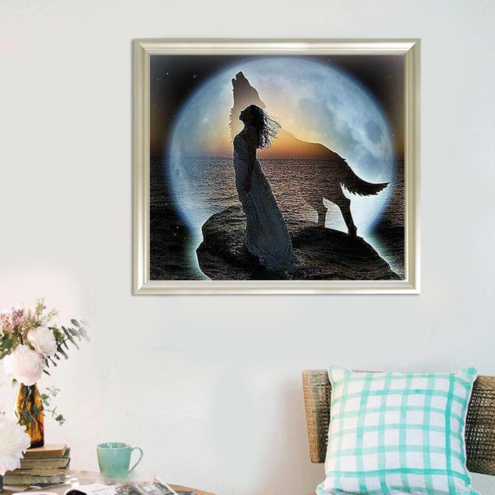 Diamond Painting - Full Round - Cynthia and Wolf