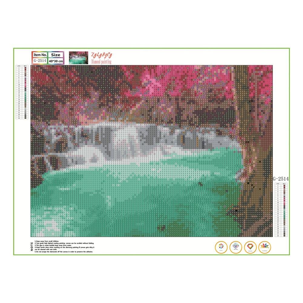 Diamond Painting - Full Round - Blue Waterfall
