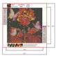 Rose with Butterfly 5D Diamond Painting Canvas Size