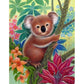 5D Diy Diamond Painting Kit Full Round Beads Flower Koala