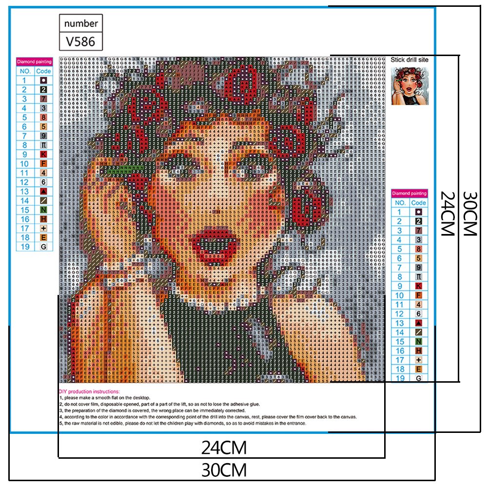 Diamond Painting - Full Round - Makeup Woman