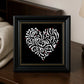 DIY Pearl Painting With Frame - Handmade Self-Adhesive Pearls - Heart (27*27cm) B