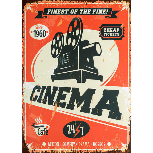 Retro Poster Full Round Square Diamond Painting Kits 50 x 70cm
