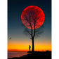 Tree in Sunset view diamond painting