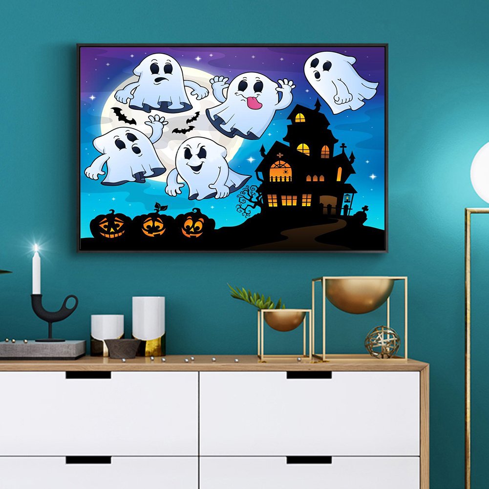 5D DIY Diamond Painting Kit - Full Round - Flying Ghost
