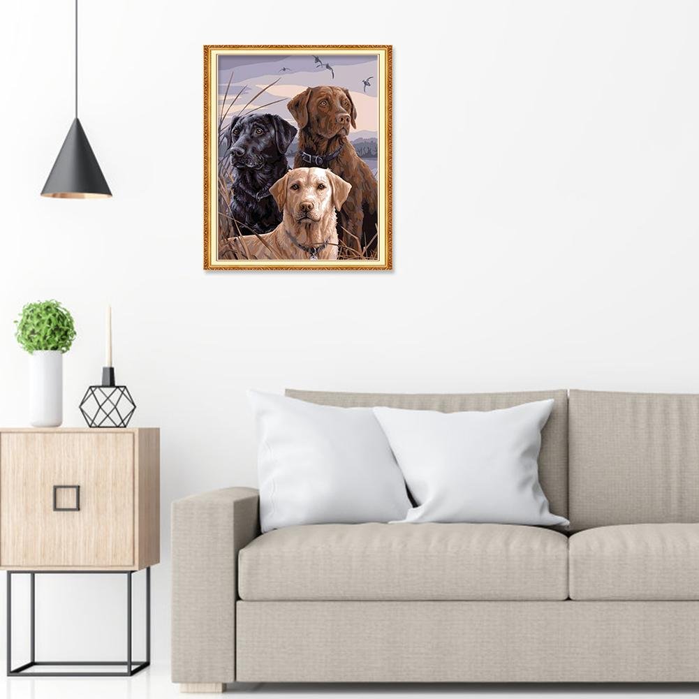 Diamond Painting - Full Round - Dogs B