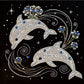 DIY Pearl Painting With Frame - Handmade Self-Adhesive Pearls - Dolphins (30*30cm)