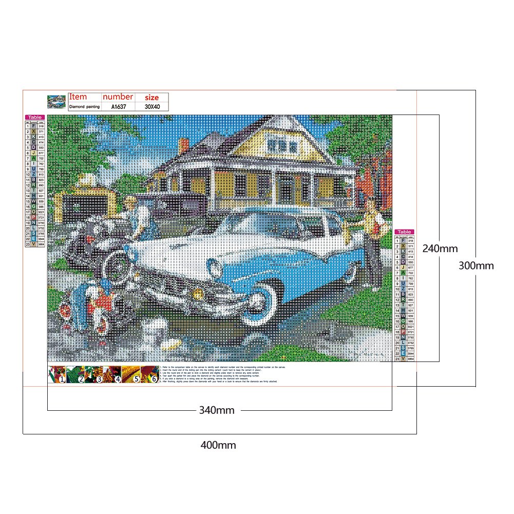 Diamond Painting - Full Round - Cars D