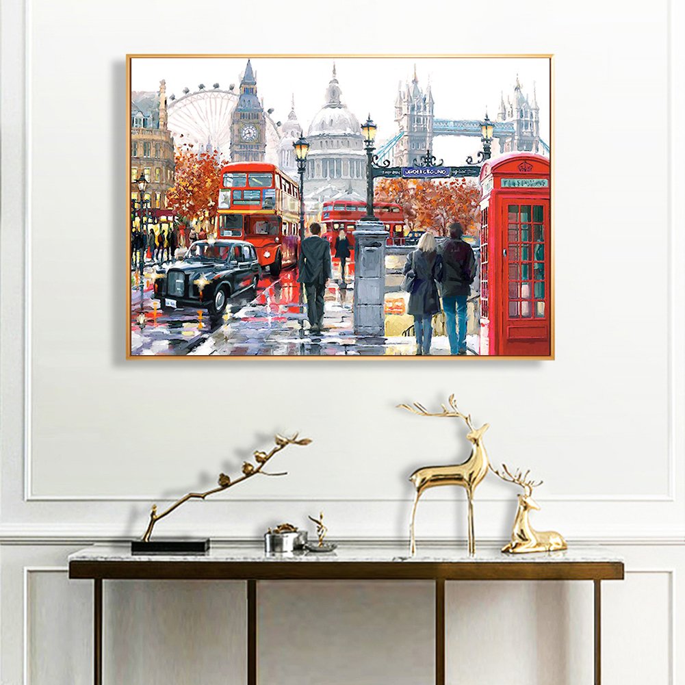 11ct Stamped Cross Stitch - British Street (40*50cm)
