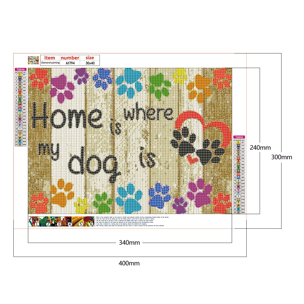 Diamond Painting - Full Round - Home with Dog