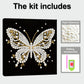 DIY Pearl Painting With Frame - Handmade Self-Adhesive Pearls - Butterfly (25*25cm) D